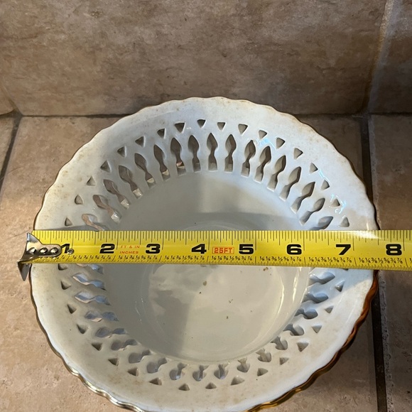 Formalities Elegant Floral Ceramic Bowl with Gold Accents “Vintage” - Picture 8 of 8